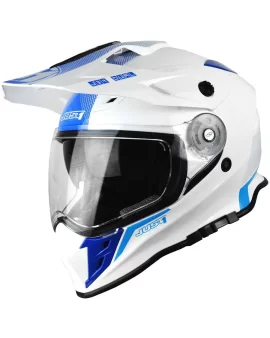 JUST1 J34 ADVENTURE SHAPE - CASCO TOURING WHITE/NEON BLUE