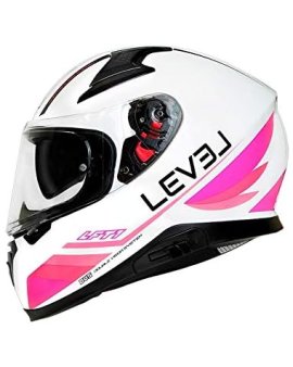 CASCO MOTO INTEGRAL LEVEL LFT1 ALIZZE BLANCO ROSA