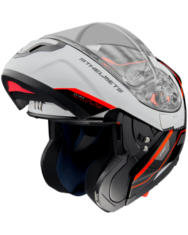 MT HELMET ATOM SV OPENED B5 ROJO FLUOR PERLA