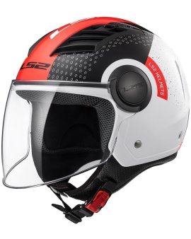 JET HELMET LS2 OF562 AIRFLOW CONDOR WHITE-RED-BLACK