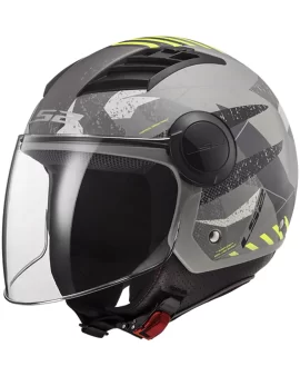 LS2 OF562 AIRFLOW CAMO MATT TITANIUM YELLOW