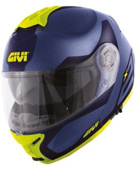 Casco Modular GIVI X21 Challenger Spirit Azul Mate Y Amarillo - Talla M